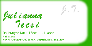 julianna tecsi business card
