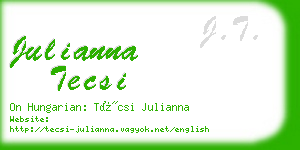 julianna tecsi business card